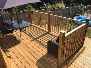Raised timber deck