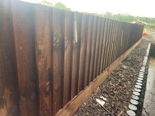 Featheredge fencing