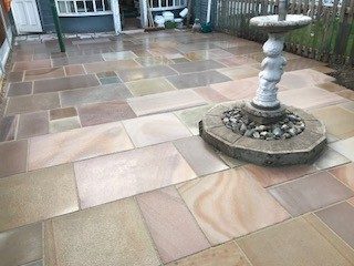 Polished sandstone terrace